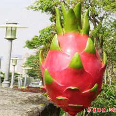 玻璃钢仿真火龙果公园水果雕塑