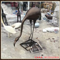 玻璃钢仿铜抽象火烈鸟