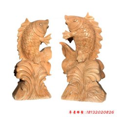 公园小区石雕喷水鲤鱼