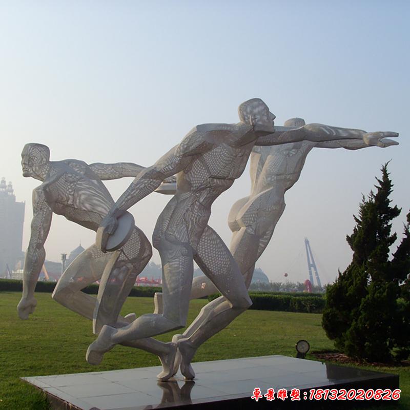 不锈钢运动人物 公园人物雕塑 (1)