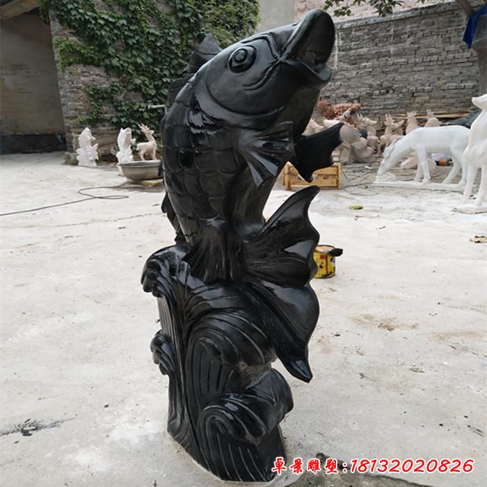 鲤鱼石雕喷泉3