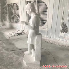 校园读书人物石雕