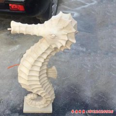 公园海马喷泉石雕