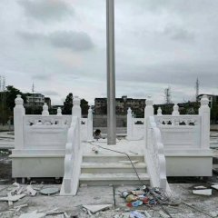 城市汉白玉升旗台石雕