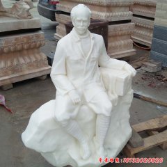 坐式汉白玉白求恩石雕
