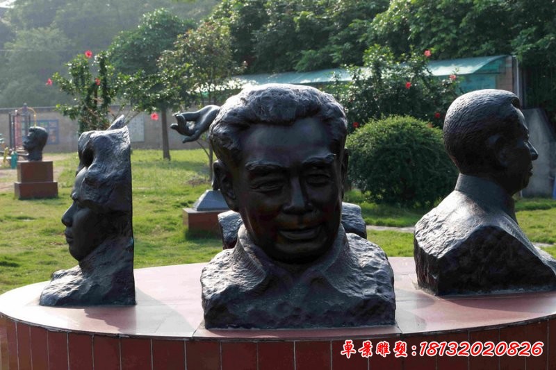 周总理头像铜雕，伟人铜雕