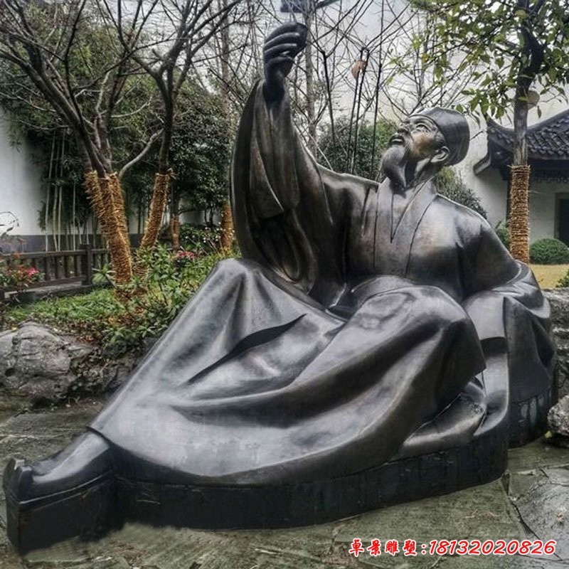 苏轼人物雕塑，书画家