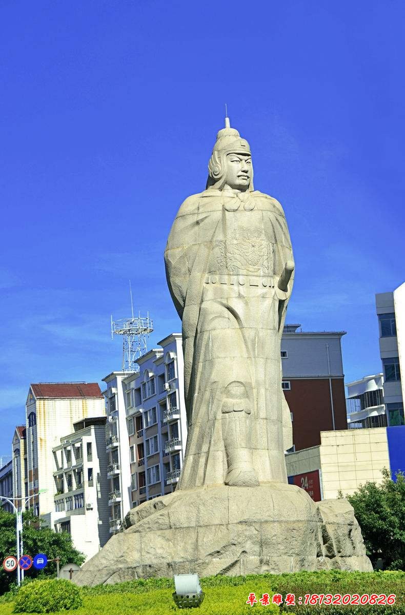 郑成功石雕，公园名人石雕