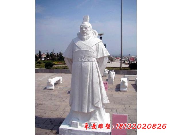 曹操石雕 汉白玉古代名人石雕