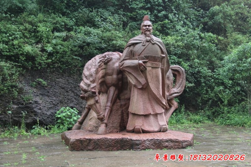 曹操石雕，古代名人石雕