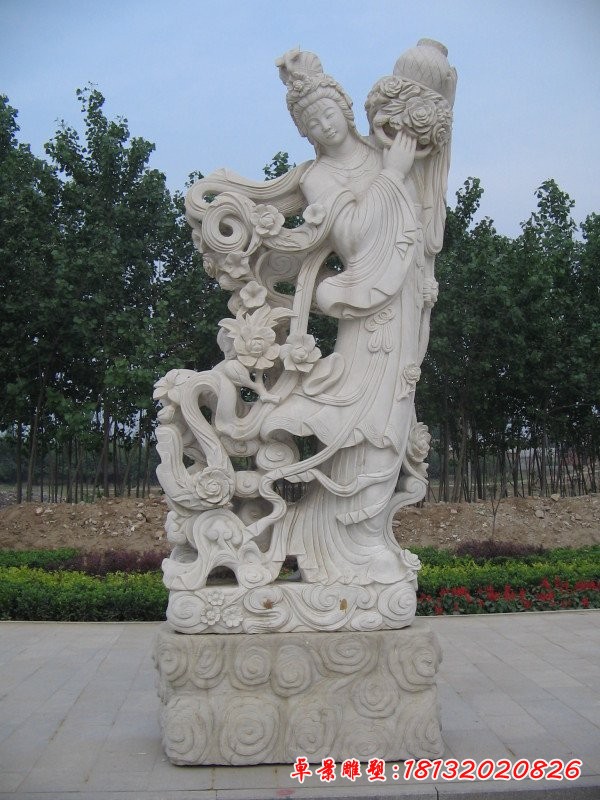 天女散花石雕，广场景观石雕