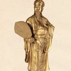 铸铜古代名人诸葛亮雕像