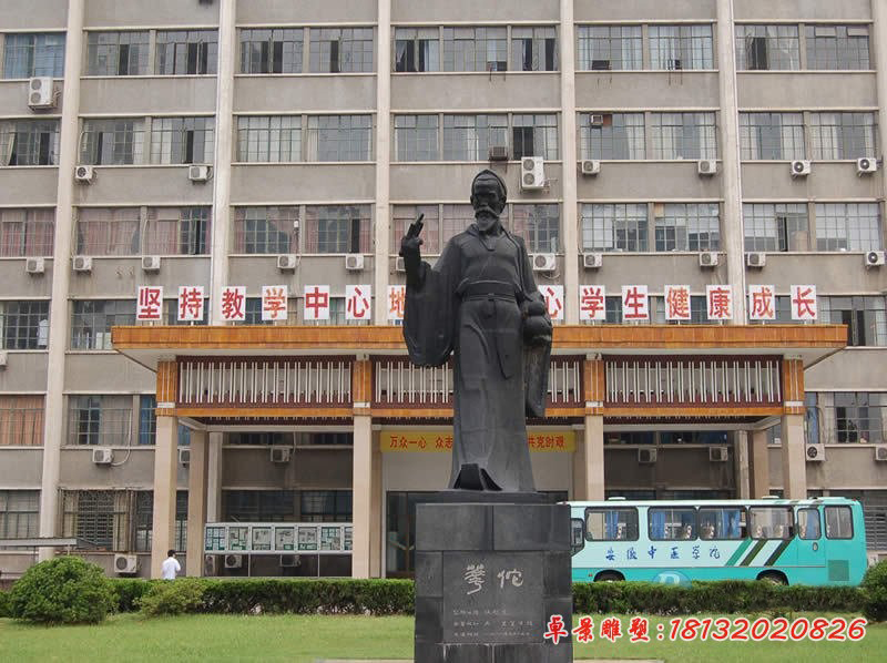 古代名人华佗铜雕