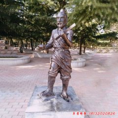 公园木匠祖师鲁班铜雕