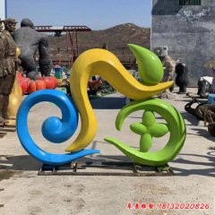 不锈钢抽象骑车运动