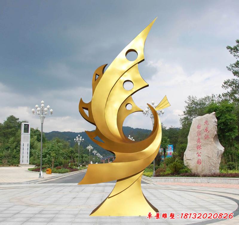 大型不锈钢城市抽象凤凰