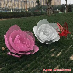 不锈钢植物花朵雕塑