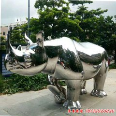 不锈钢园林动物犀牛