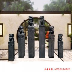 石雕公园拴马桩雕塑