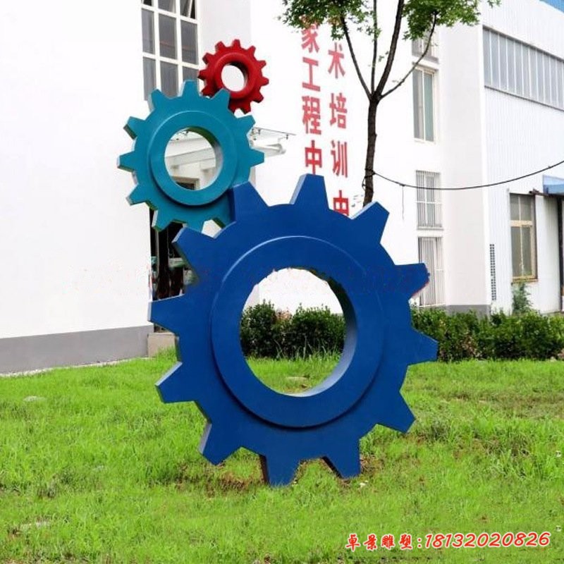 不锈钢景观齿轮景观雕塑