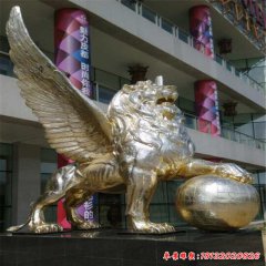 动物狮子不锈钢雕塑