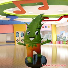 玻璃钢卡通莴笋雕塑