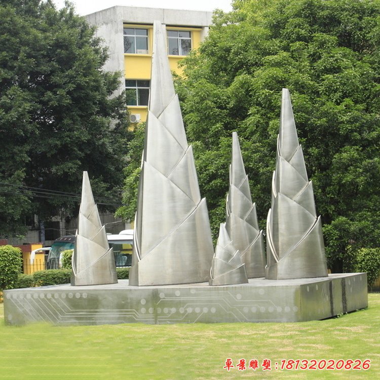 不锈钢竹笋雕塑 不锈钢公园景观雕塑(1)