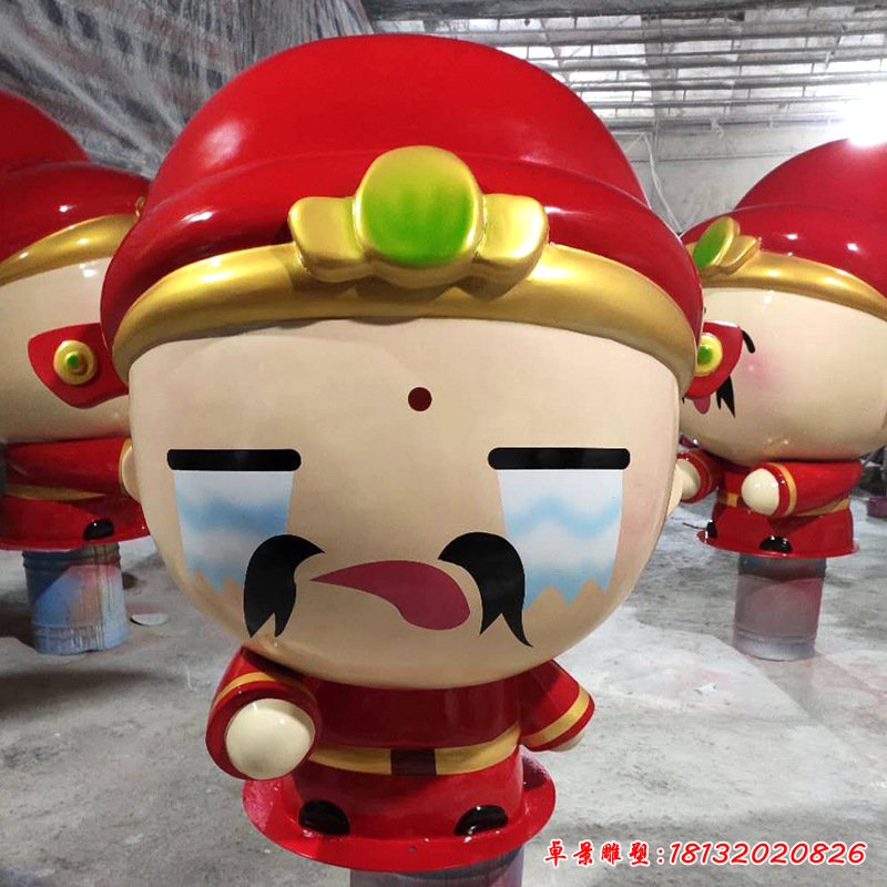 卡通财神爷雕塑 (2)