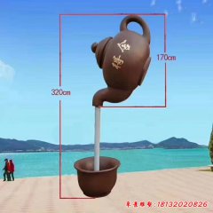 茶壶喷水景观铜雕