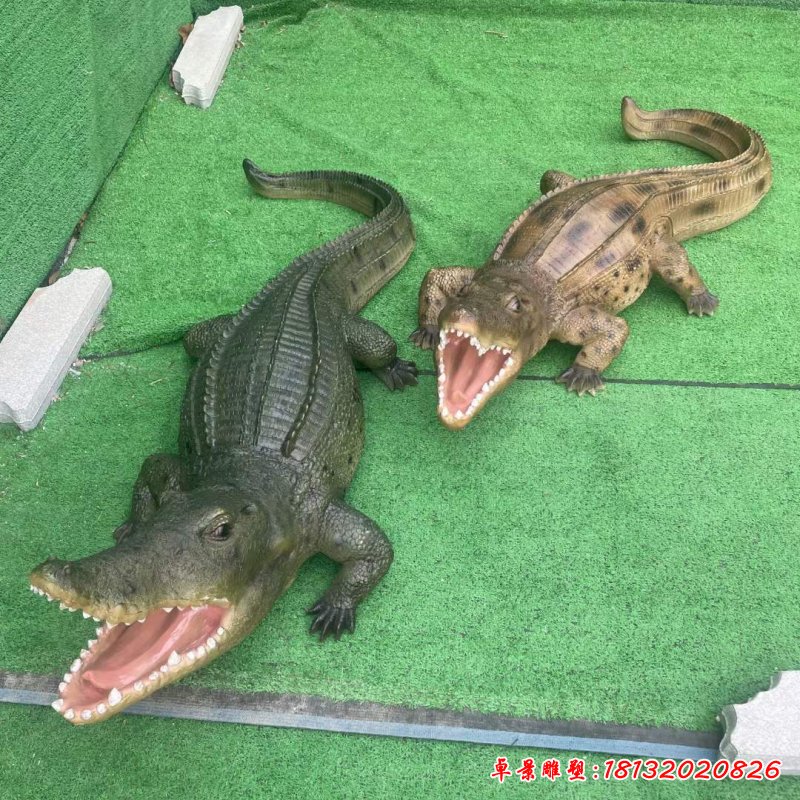 仿真鳄鱼玻璃钢雕塑3