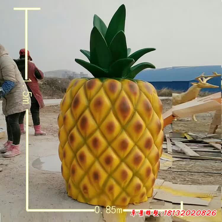 玻璃钢水果菠萝雕塑
