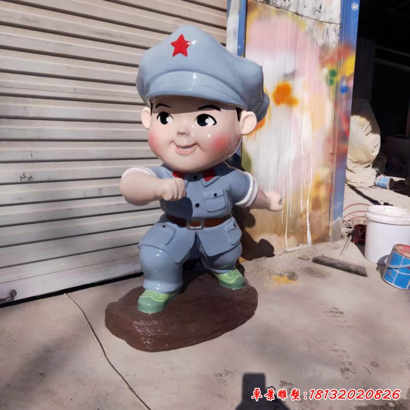 玻璃钢卡通小红军_9