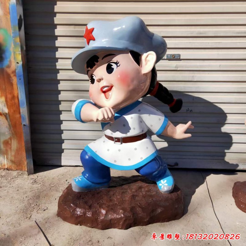 玻璃钢卡通小红军_8