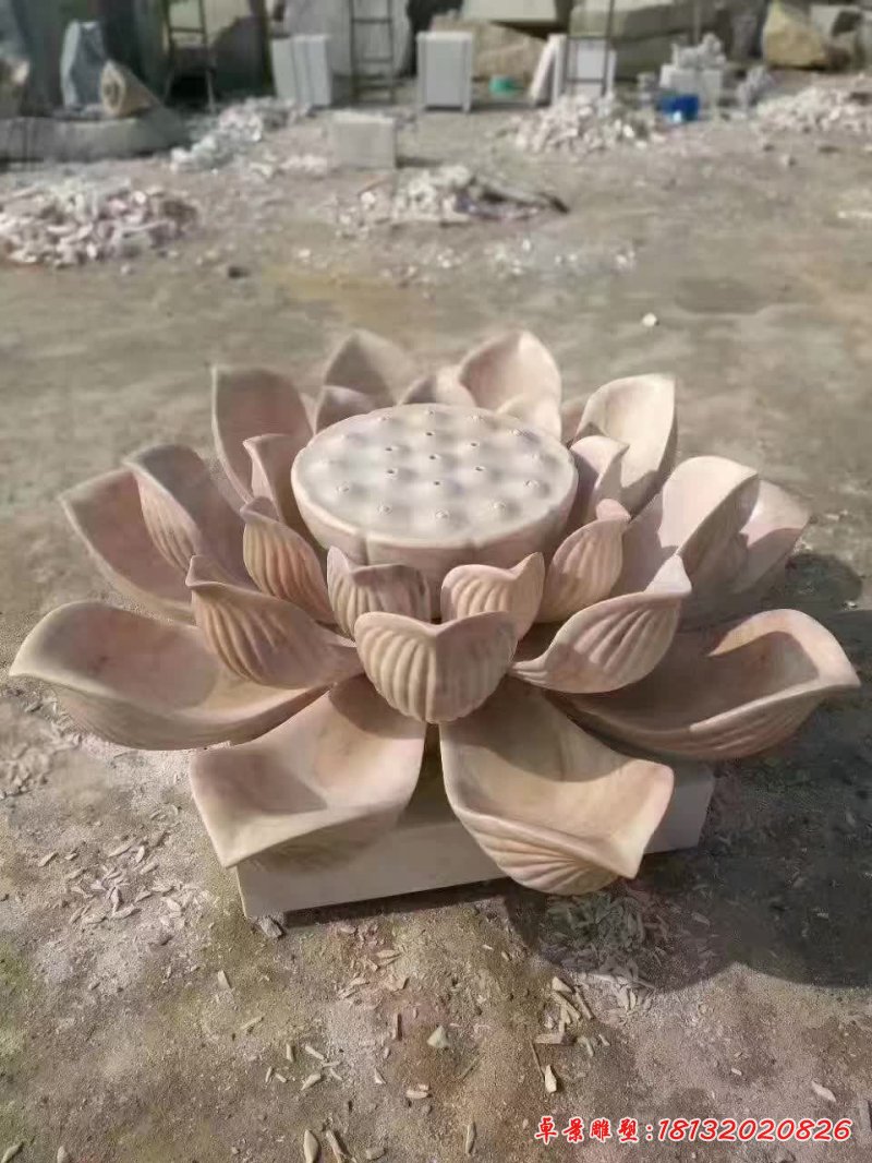 荷花景观石雕 (2)