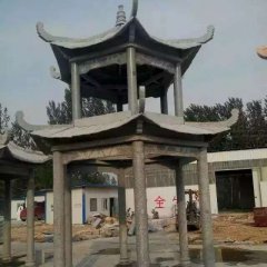 古代建筑石雕凉亭