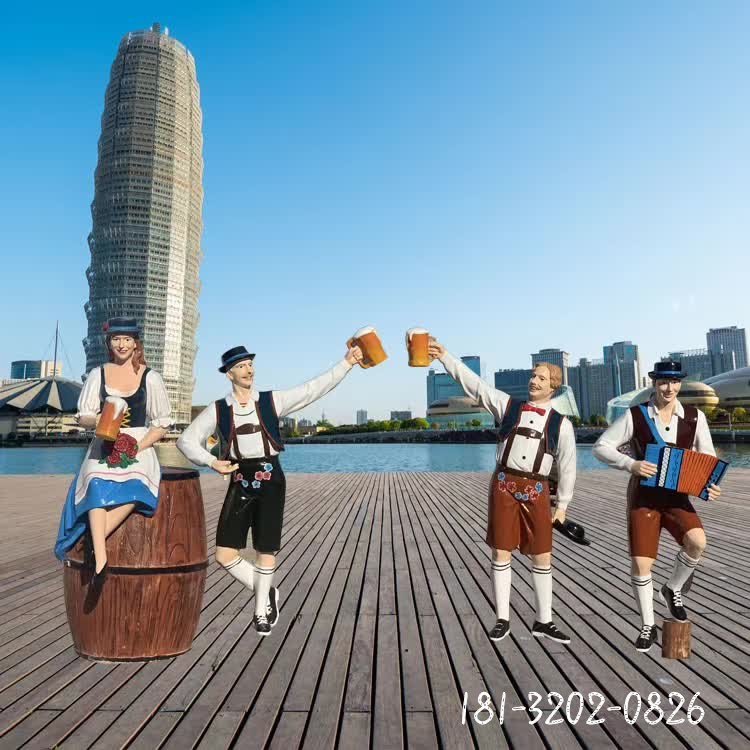 玻璃钢广场人物雕塑
