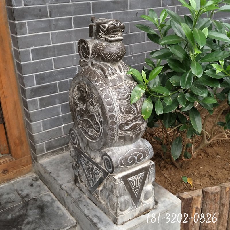 抱鼓石，狮子石门墩 (2)