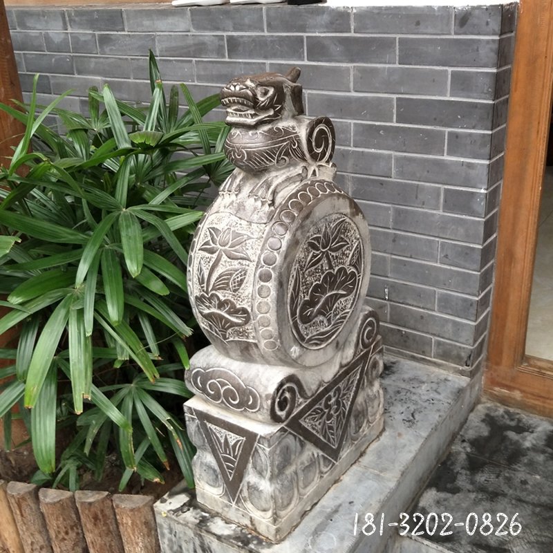 抱鼓石，狮子石门墩 (1)