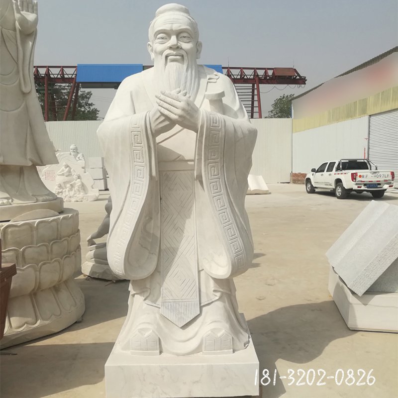 大理石礼仪孔子 石雕校园人物雕塑 (3)