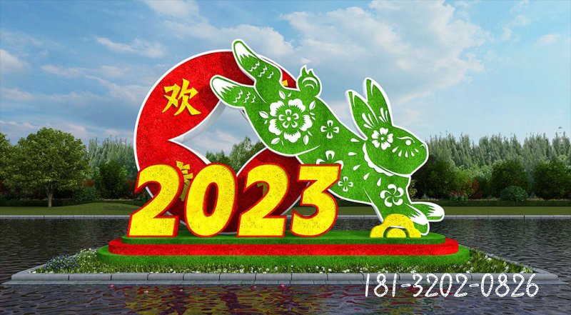 2023福兔景观不锈钢雕塑 (1)