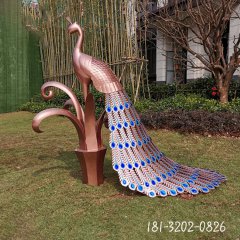 动物孔雀铜雕