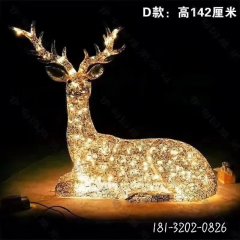 公园发光动物鹿不锈钢