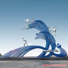 公园不锈钢海鸥雕塑