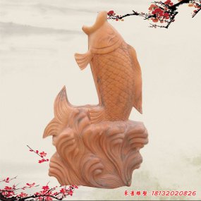 公园喷水鱼雕塑